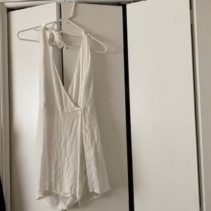 White halter romper